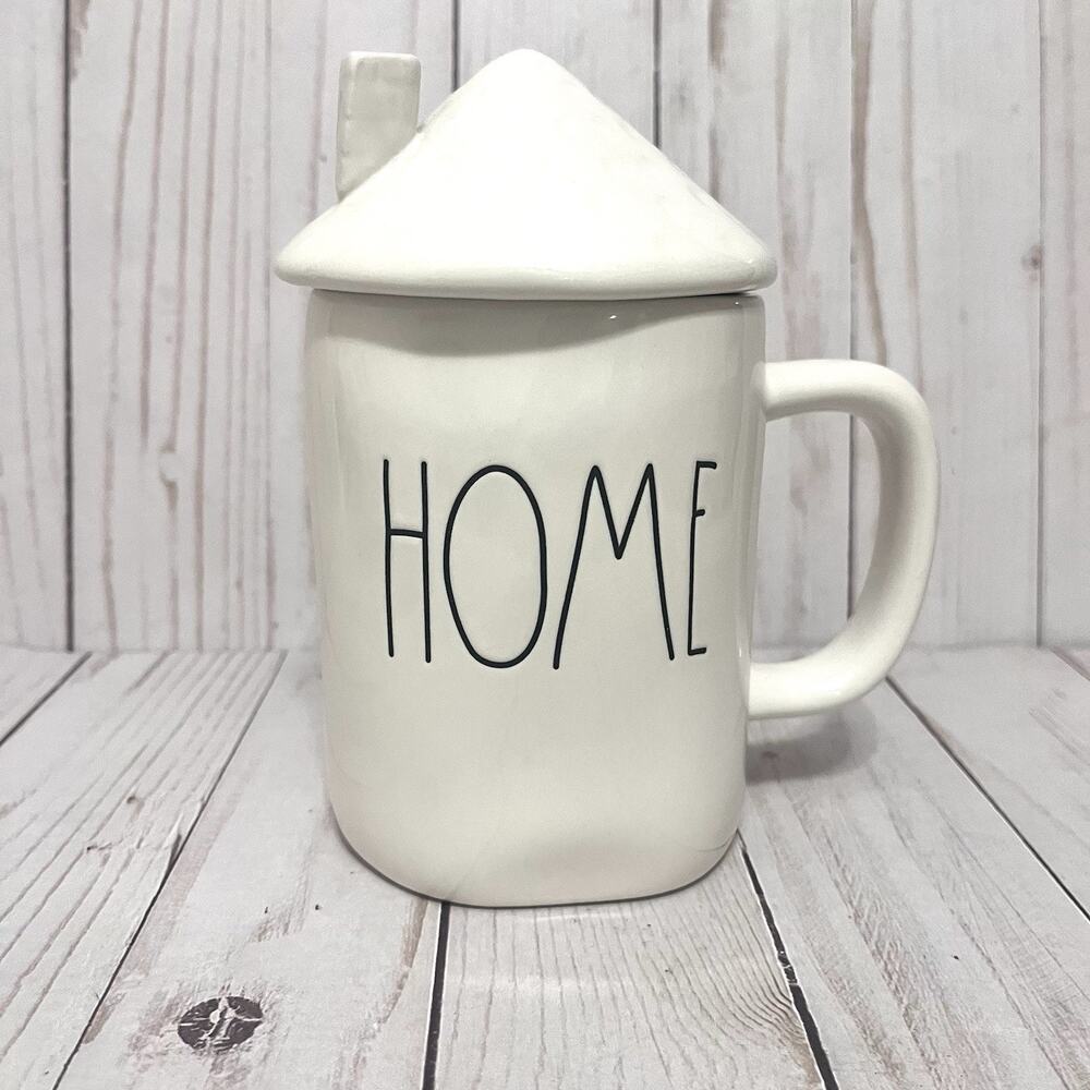 Rae Dunn Artisan Collection By Magenta Ceramic Coffee Tea Mug 20oz Home Roof Lid